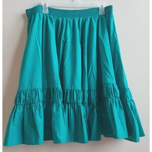 Vintage Ladies Teal Partners Please by Malco Modes Square Dance Rockabilly Skirt